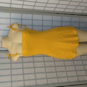 Mustard yellow summer dress